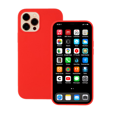 iPhone 12 Pro Max Compatible Case Cover with Premium Silicone – Red